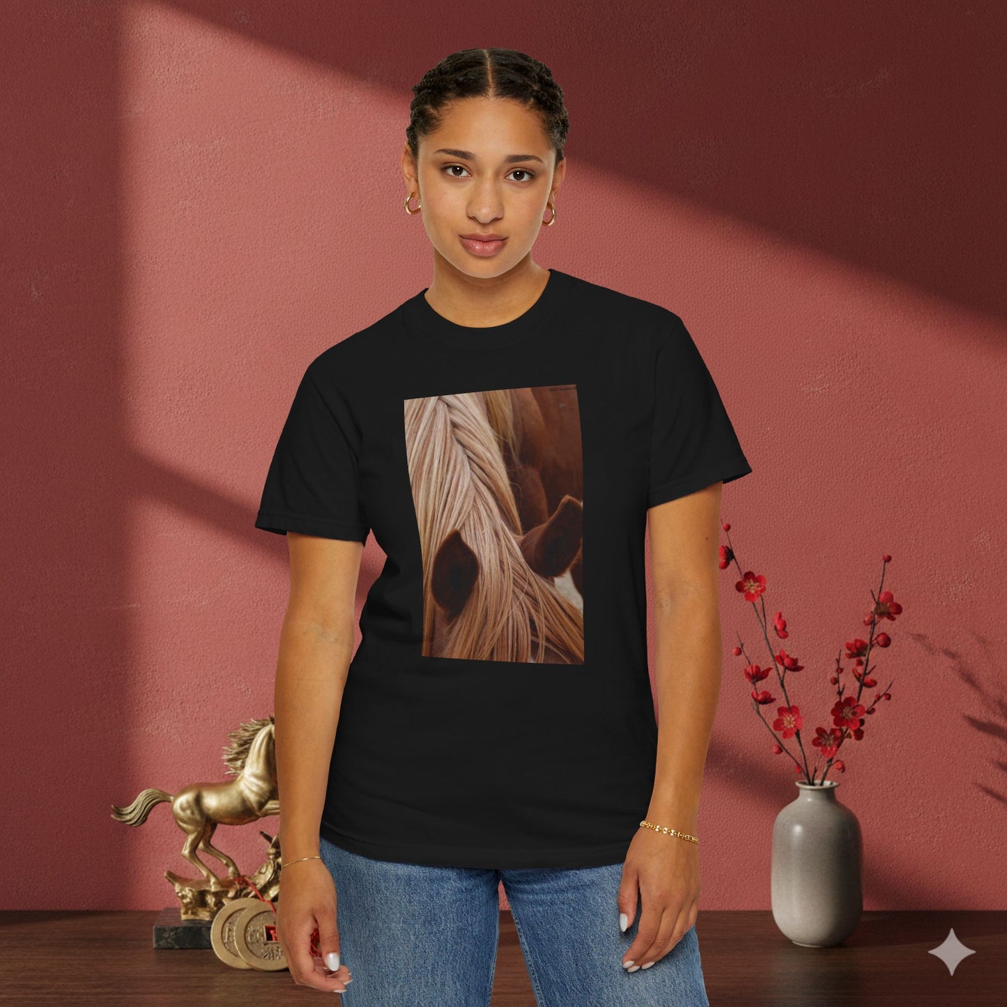 Horse Mane Photo T‑Shirt — Close‑Up Equine Portrait T-Shirt