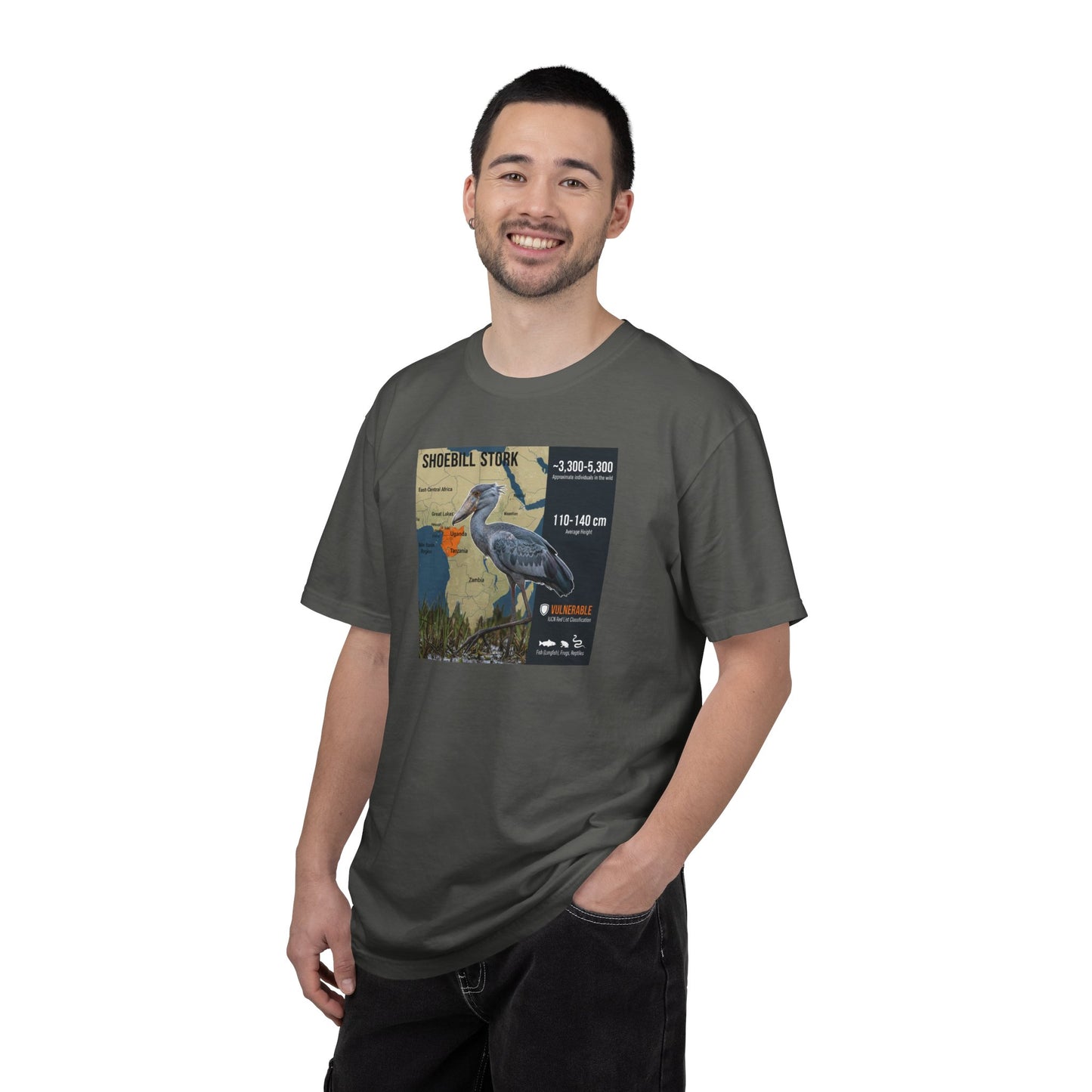 Gothic Gaze: Shoebill Stork 'Knows Your Secrets' T-Shirt