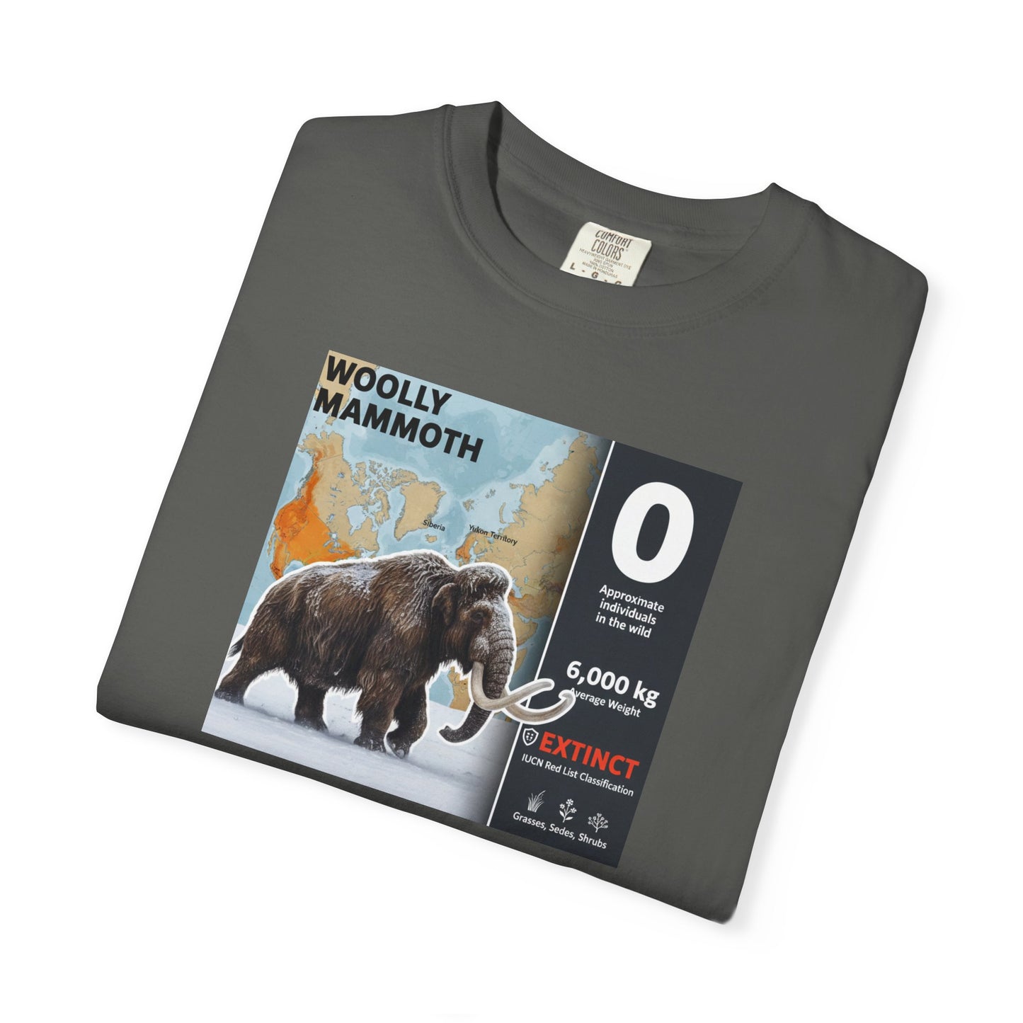 Maximalist Woolly Mammoth Art, Ice Age Natural History Print, De-Extinction Series, Large Scale Prehistoric Wall Decor