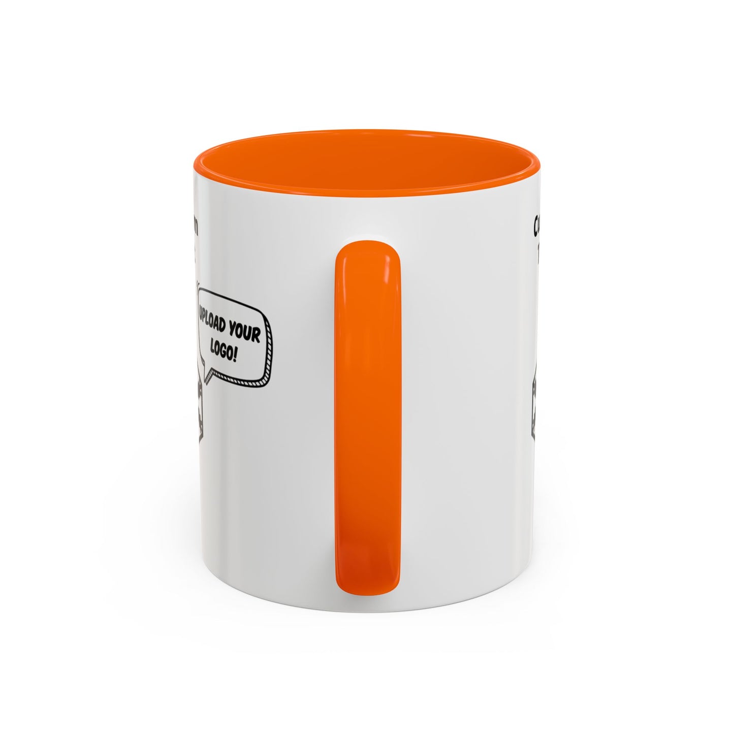 Custom Personalizable Logo Accent Coffee Mug — Personalized 11/15oz Ceramic Mug