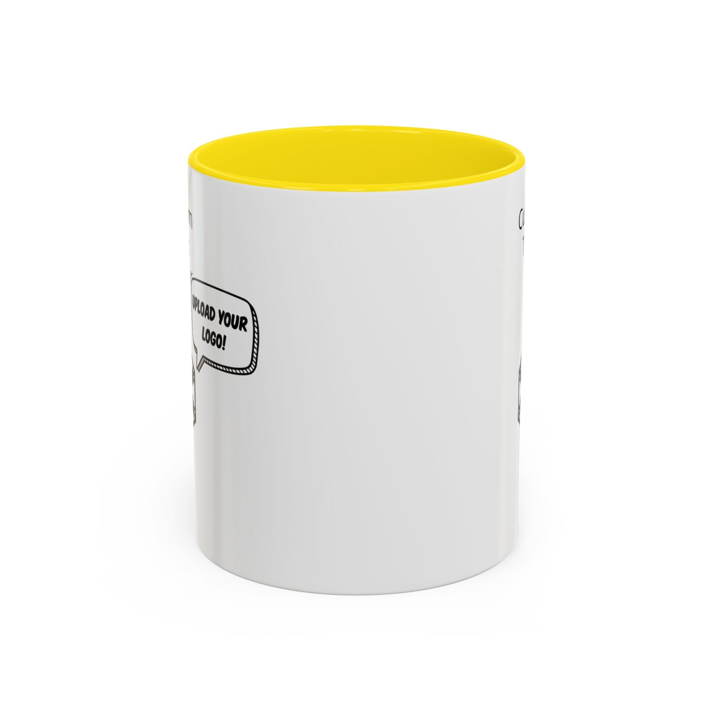 Custom Personalizable Logo Accent Coffee Mug — Personalized 11/15oz Ceramic Mug
