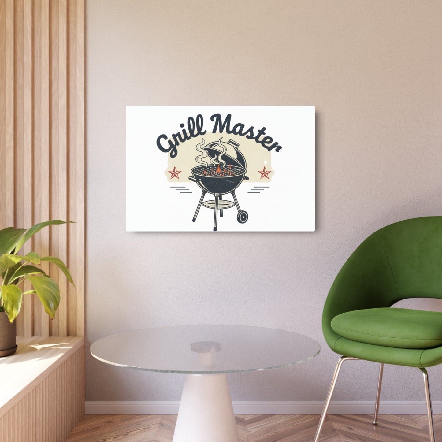 Grill Master Metal Art Sign – Vintage BBQ Wall Decor