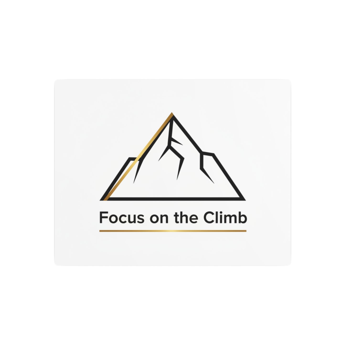 Metal Art Sign — "Focus on the Climb" Inspirational Mountain Wall Decor