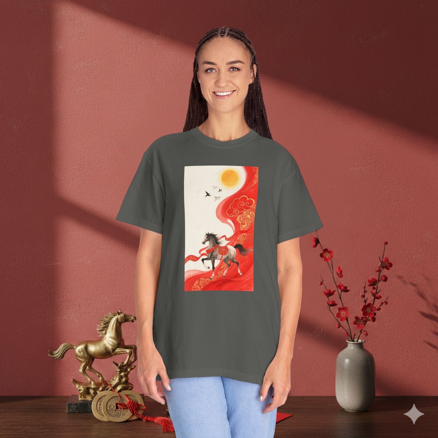 Horse Sunburst Graphic T-Shirt Year of the Horse