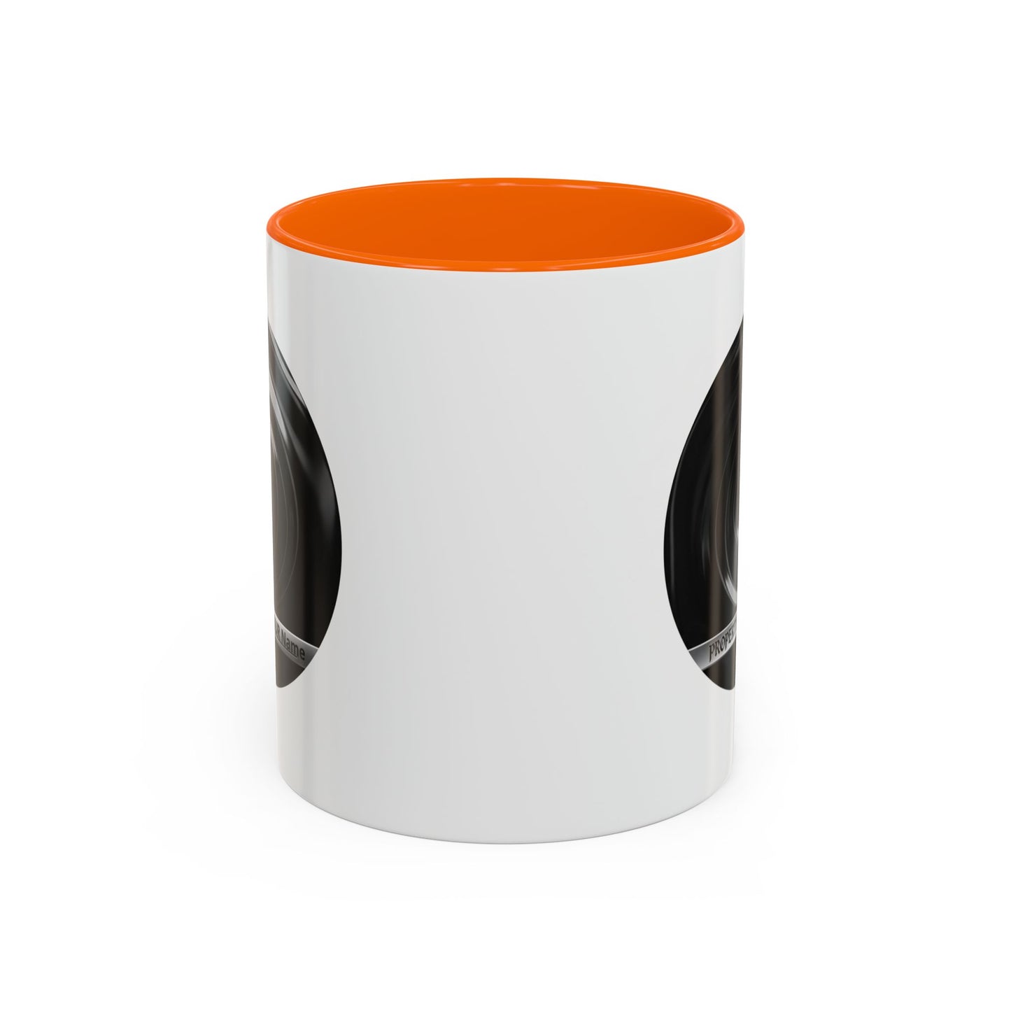 Custom Property Lens Coffee Mug — 'Property of Your Name' Accent Mug