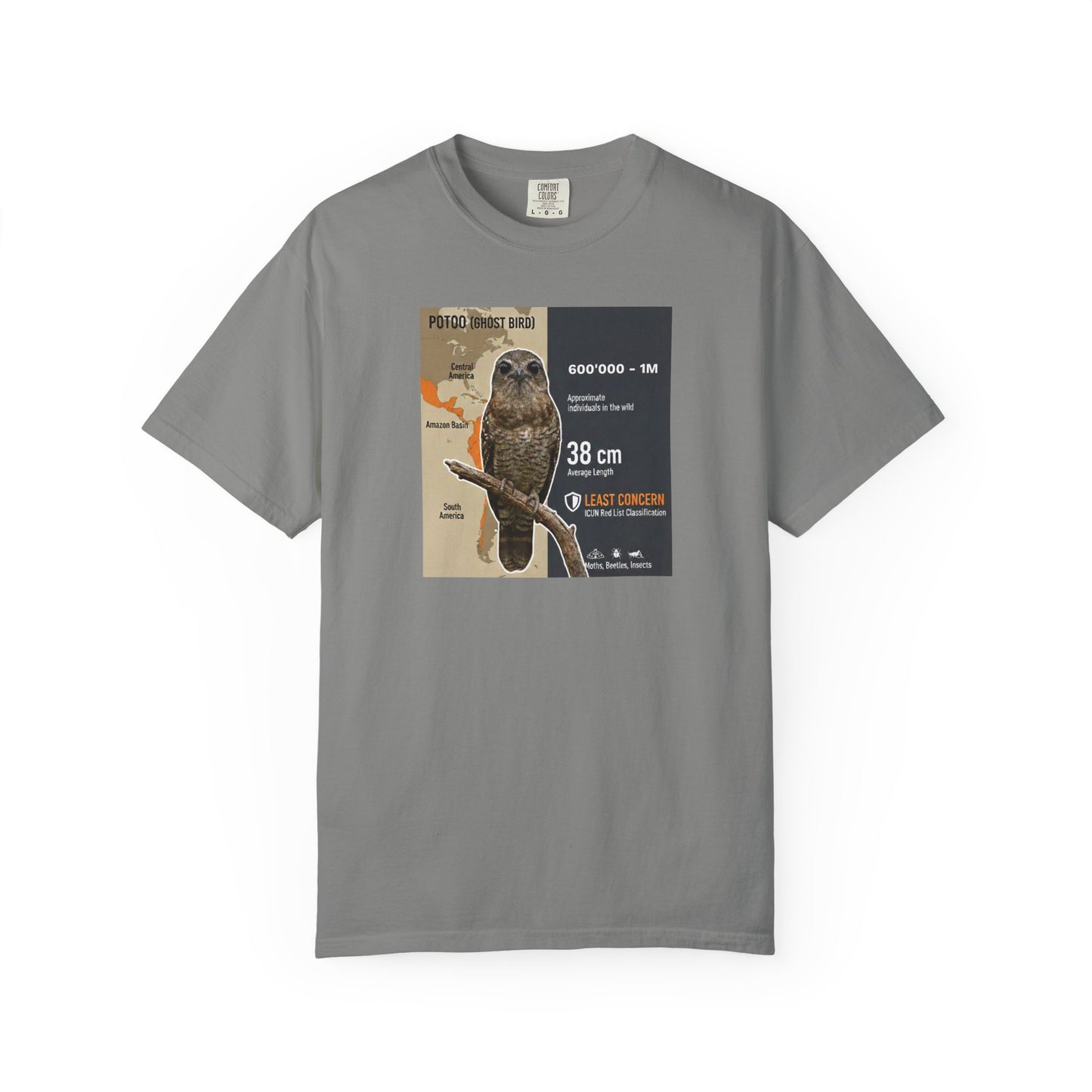 Relatable Mood: Derpy Potoo Bird T-Shirt (Mild Concern)