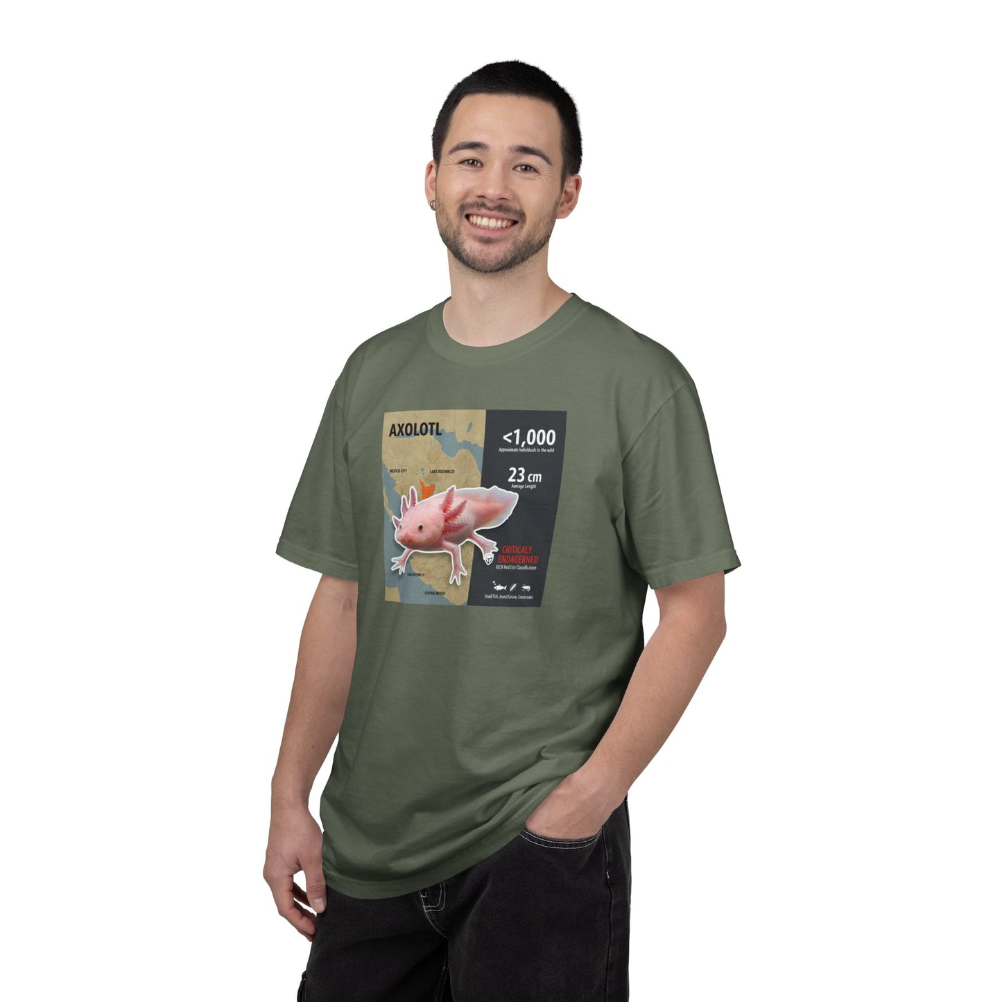 Kawaii King: Smiling Axolotl T-Shirt (Pink & Precious)