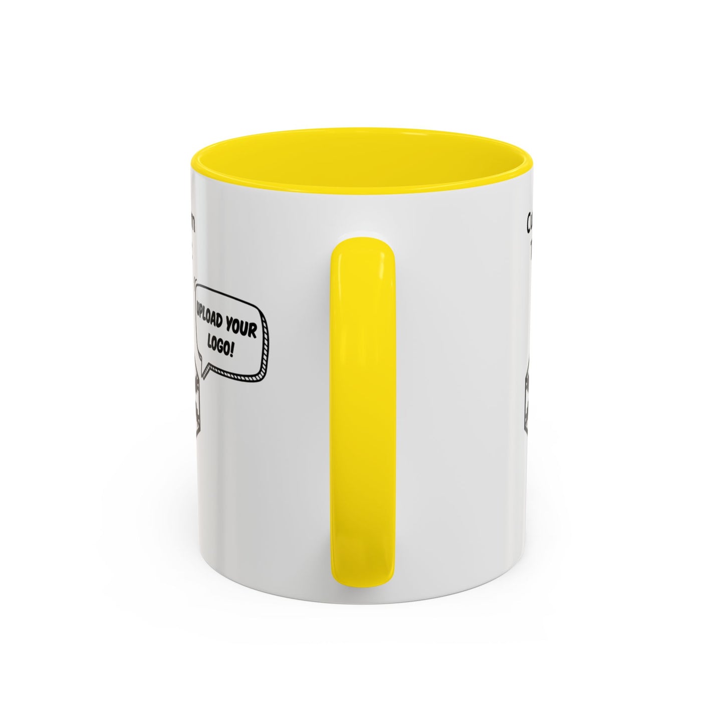 Custom Personalizable Logo Accent Coffee Mug — Personalized 11/15oz Ceramic Mug