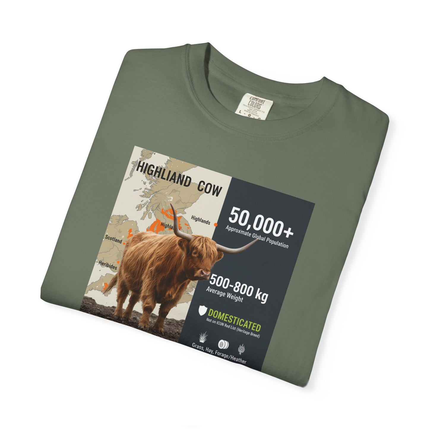 The Moody Coo: Highland Cow Textured T-Shirt (Farmhouse Chic)