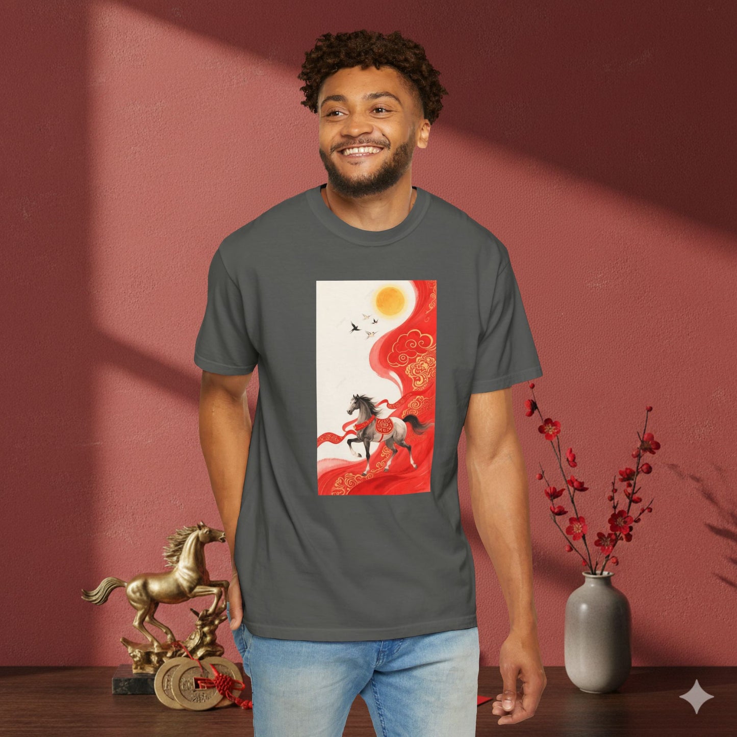 Horse Sunburst Graphic T-Shirt Year of the Horse