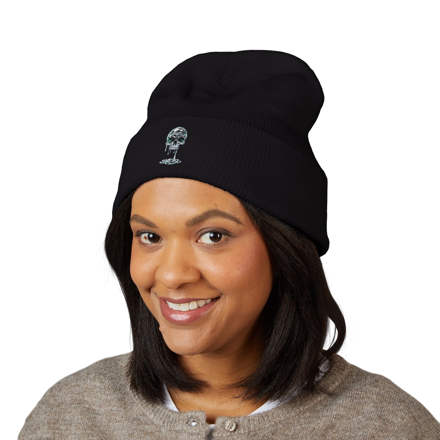 Liquid Metal Skull Beanie