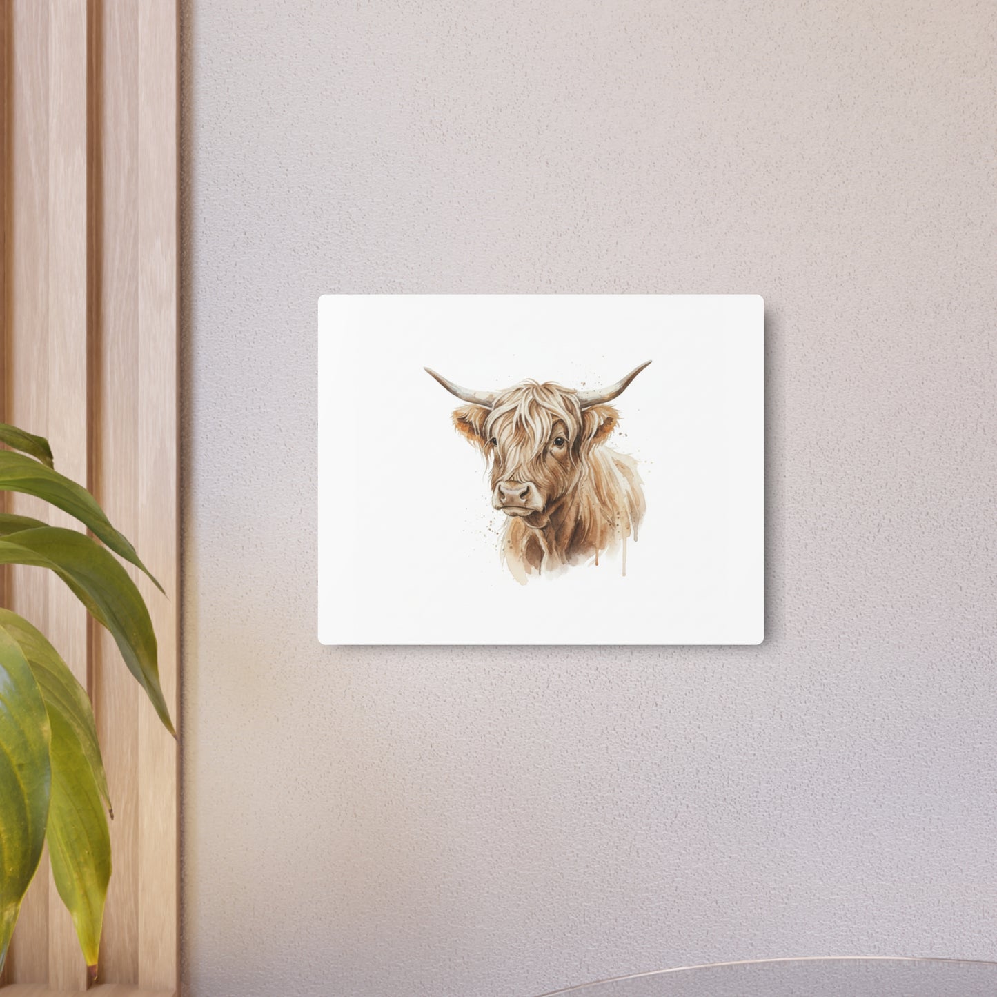 Highland Cow Metal Art Sign — Rustic Farmhouse Wall Decor