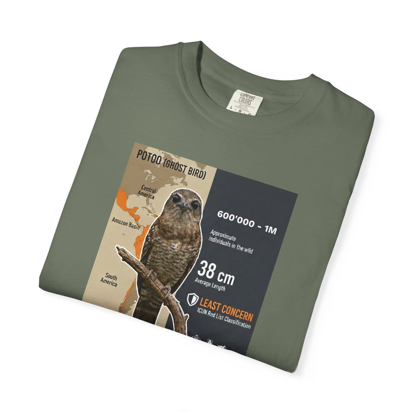 Relatable Mood: Derpy Potoo Bird T-Shirt (Mild Concern)