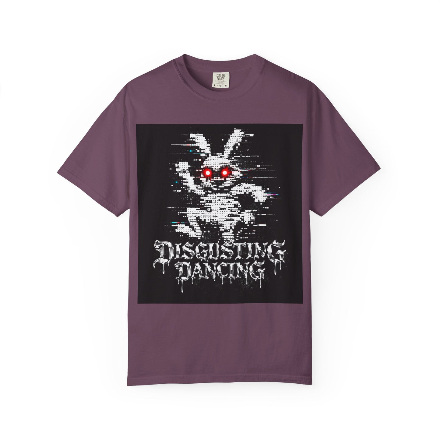 Disgusting Dancing Glitch Bunny T-Shirt — Horror Retro Pixel Graphic Tee