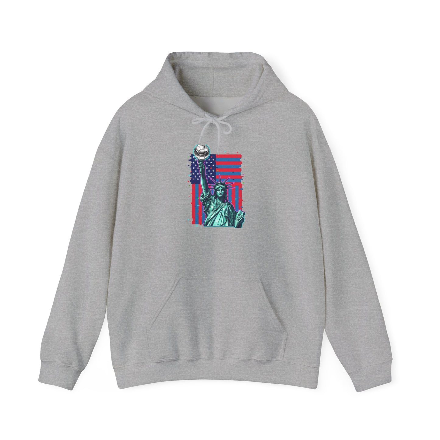 Statue of Liberty American Flag Hoodie — Patriotic USA Freedom Sweatshirt