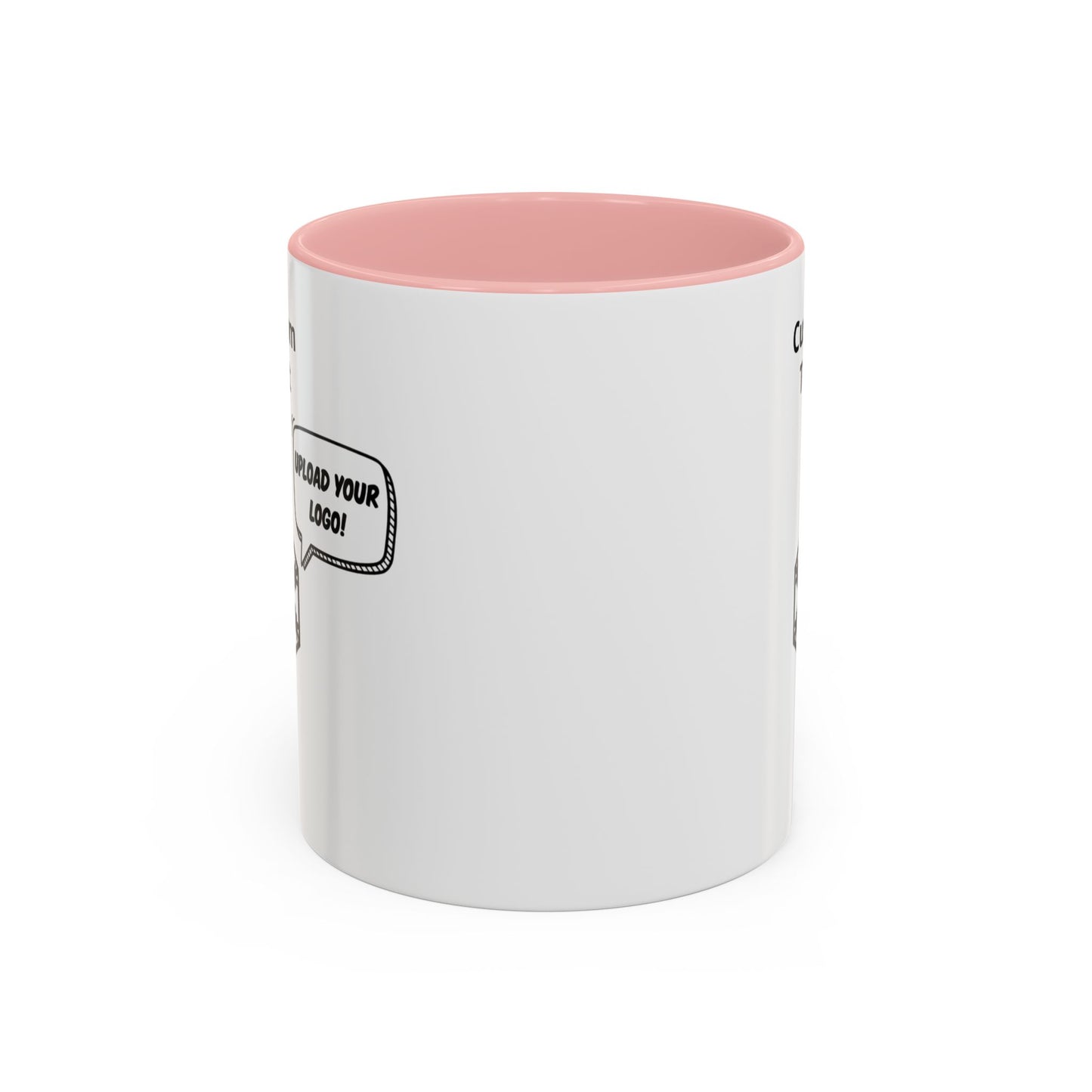 Custom Personalizable Logo Accent Coffee Mug — Personalized 11/15oz Ceramic Mug