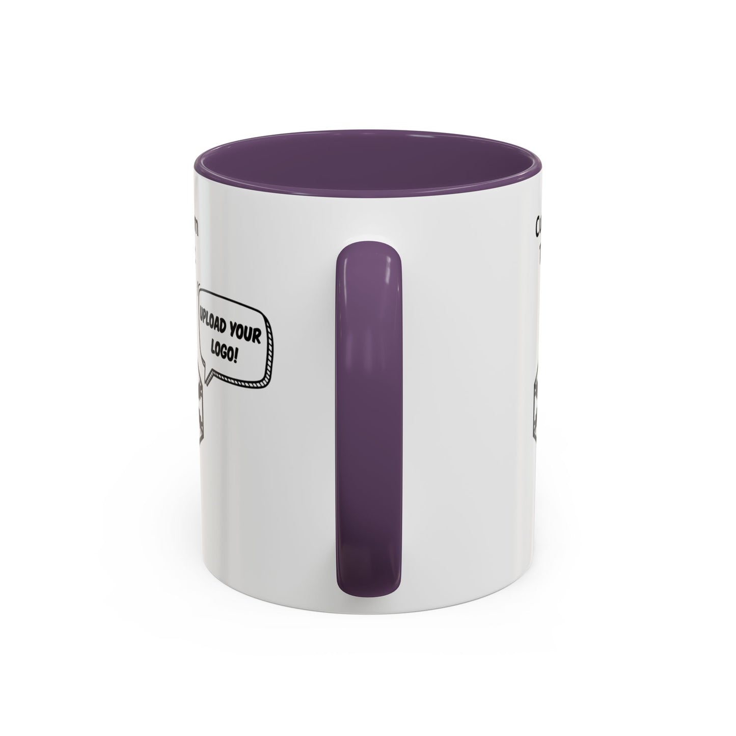 Custom Personalizable Logo Accent Coffee Mug — Personalized 11/15oz Ceramic Mug
