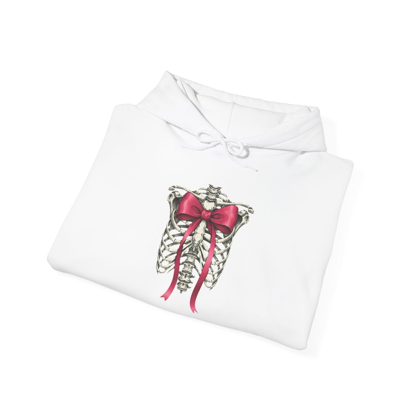 Skeleton Ribcage Bow Sweatshirt - Dark Coquette Aesthetic