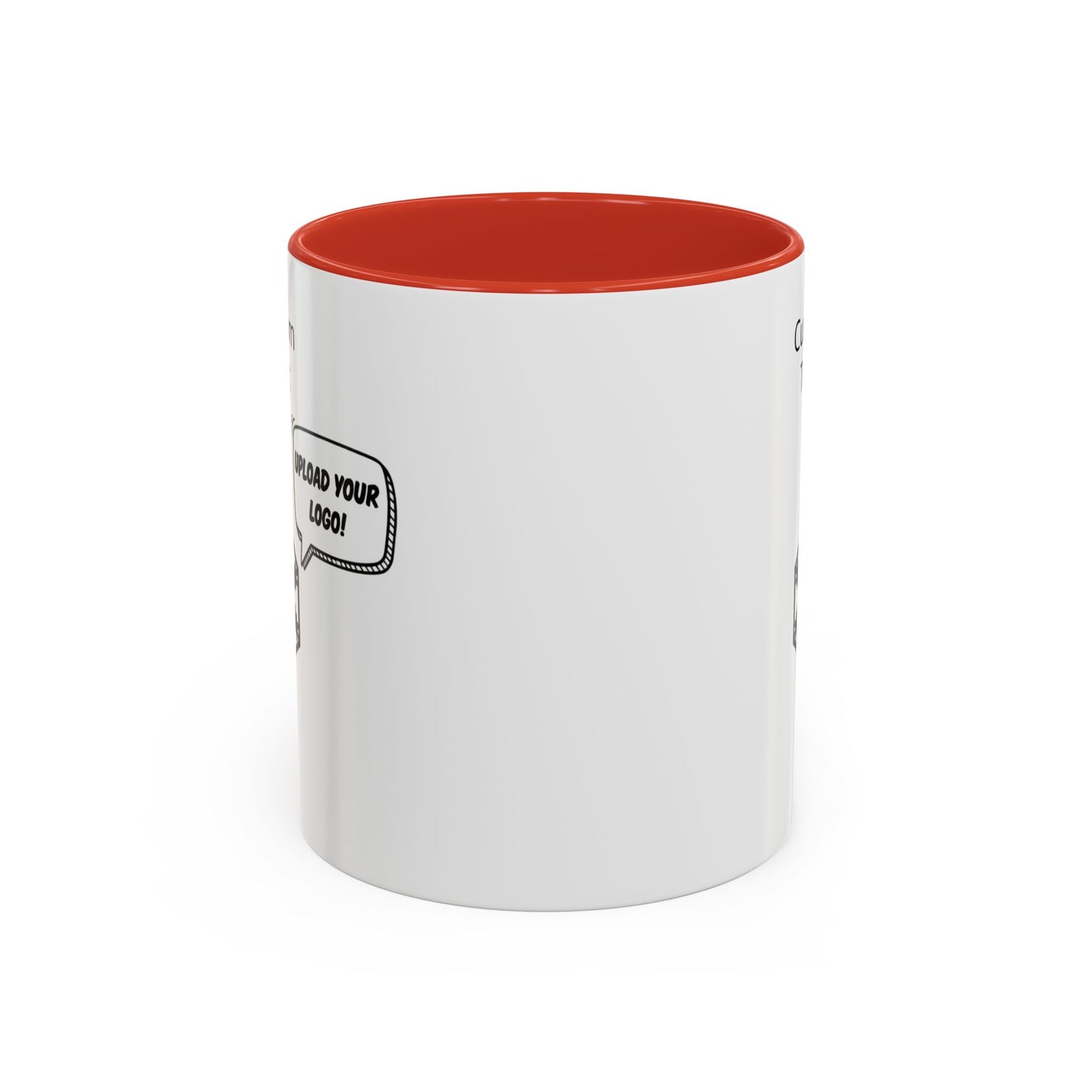 Custom Personalizable Logo Accent Coffee Mug — Personalized 11/15oz Ceramic Mug