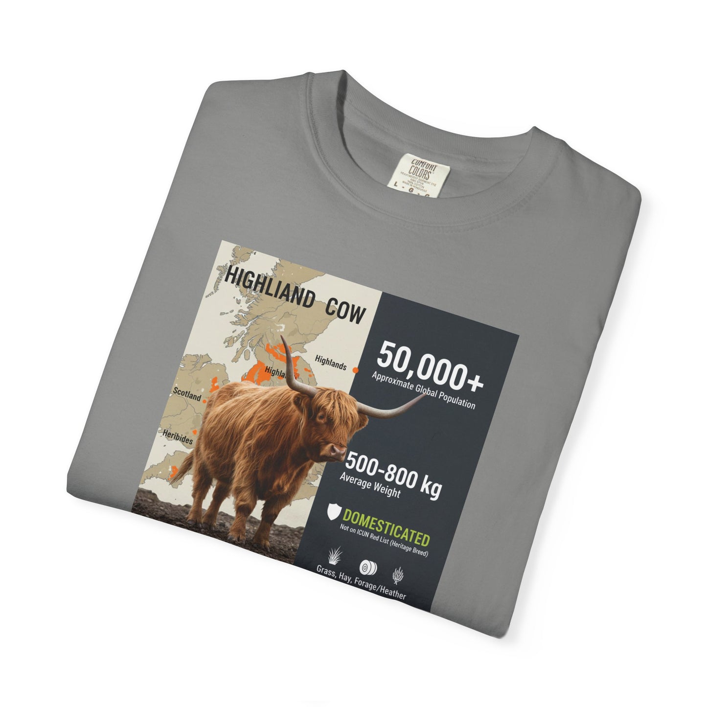 The Moody Coo: Highland Cow Textured T-Shirt (Farmhouse Chic)
