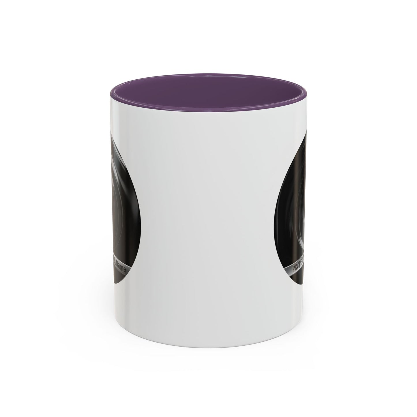 Custom Property Lens Coffee Mug — 'Property of Your Name' Accent Mug