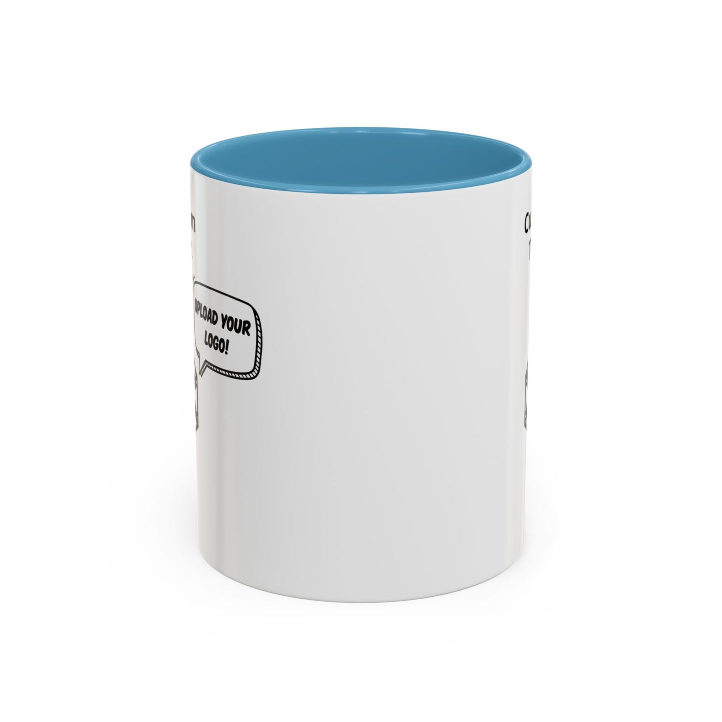 Custom Personalizable Logo Accent Coffee Mug — Personalized 11/15oz Ceramic Mug