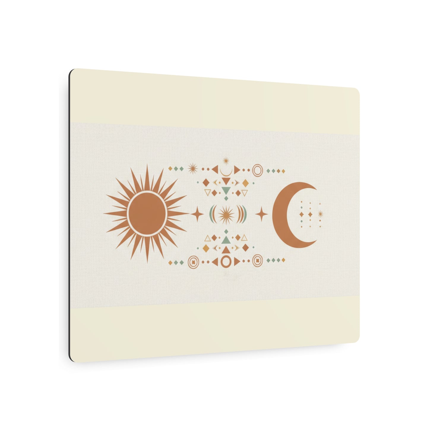 Boho Sun & Moon Metal Sign — Celestial Wall Art for Living Room, Bedroom, or Meditation Space