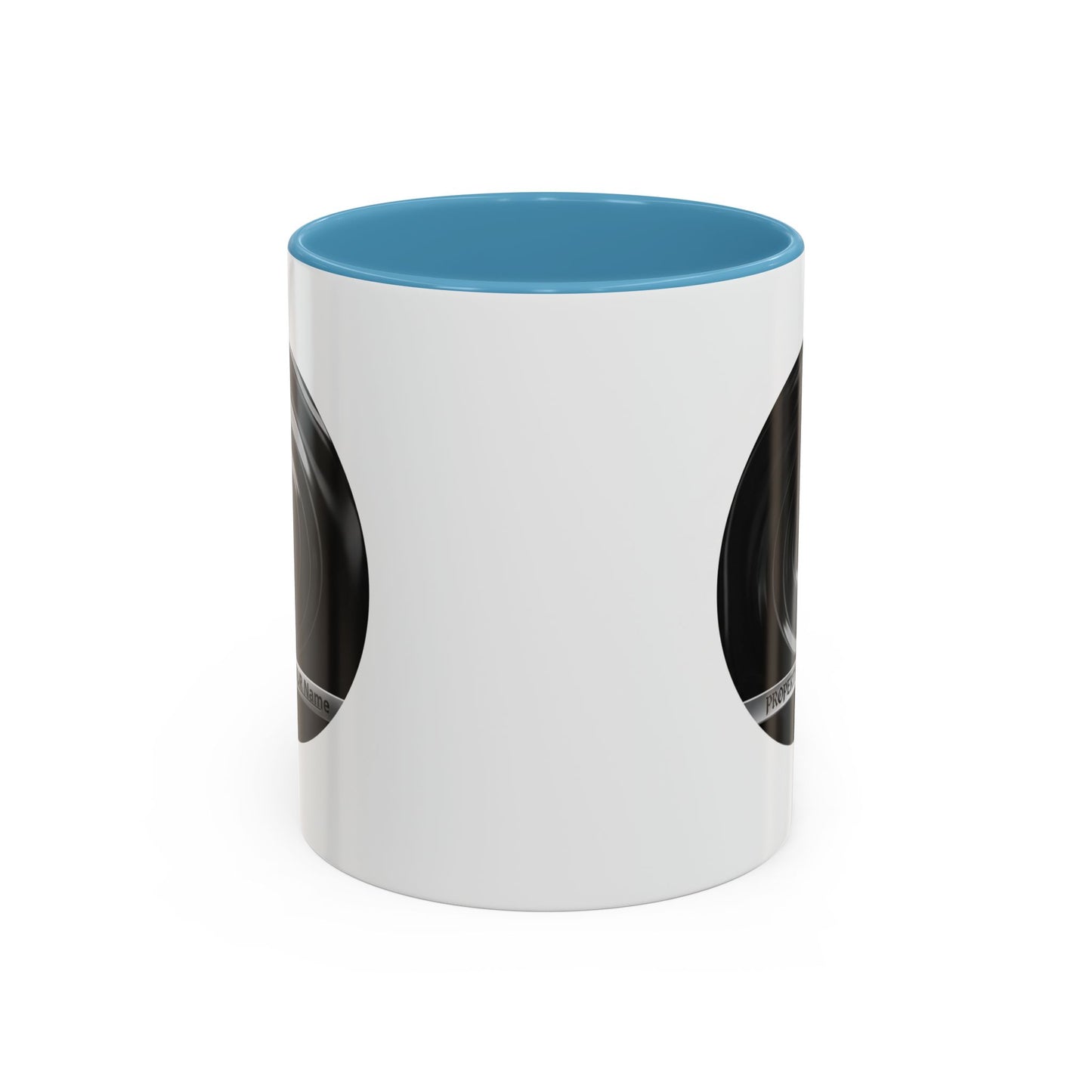 Custom Property Lens Coffee Mug — 'Property of Your Name' Accent Mug