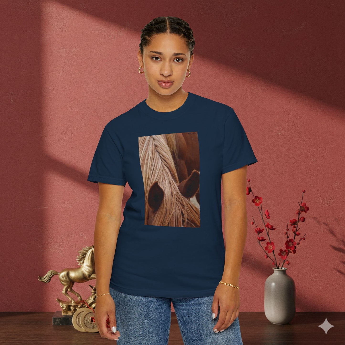 Horse Mane Photo T‑Shirt — Close‑Up Equine Portrait T-Shirt