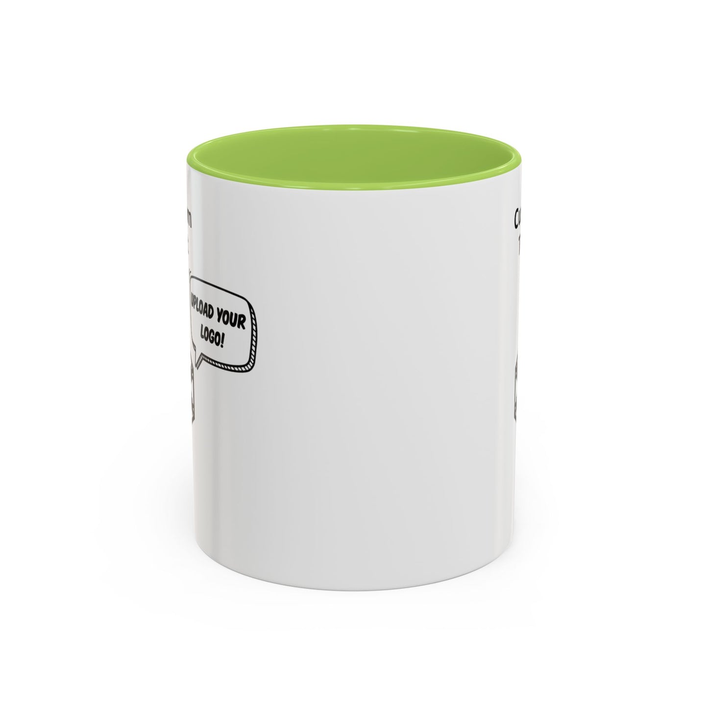 Custom Personalizable Logo Accent Coffee Mug — Personalized 11/15oz Ceramic Mug