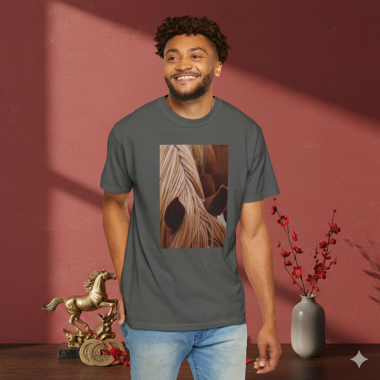 Horse Mane Photo T‑Shirt — Close‑Up Equine Portrait T-Shirt