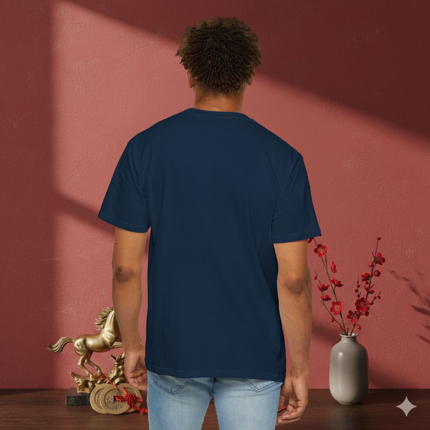 White Horse Floral Art T-Shirt — Elegant Horse Portrait Tee