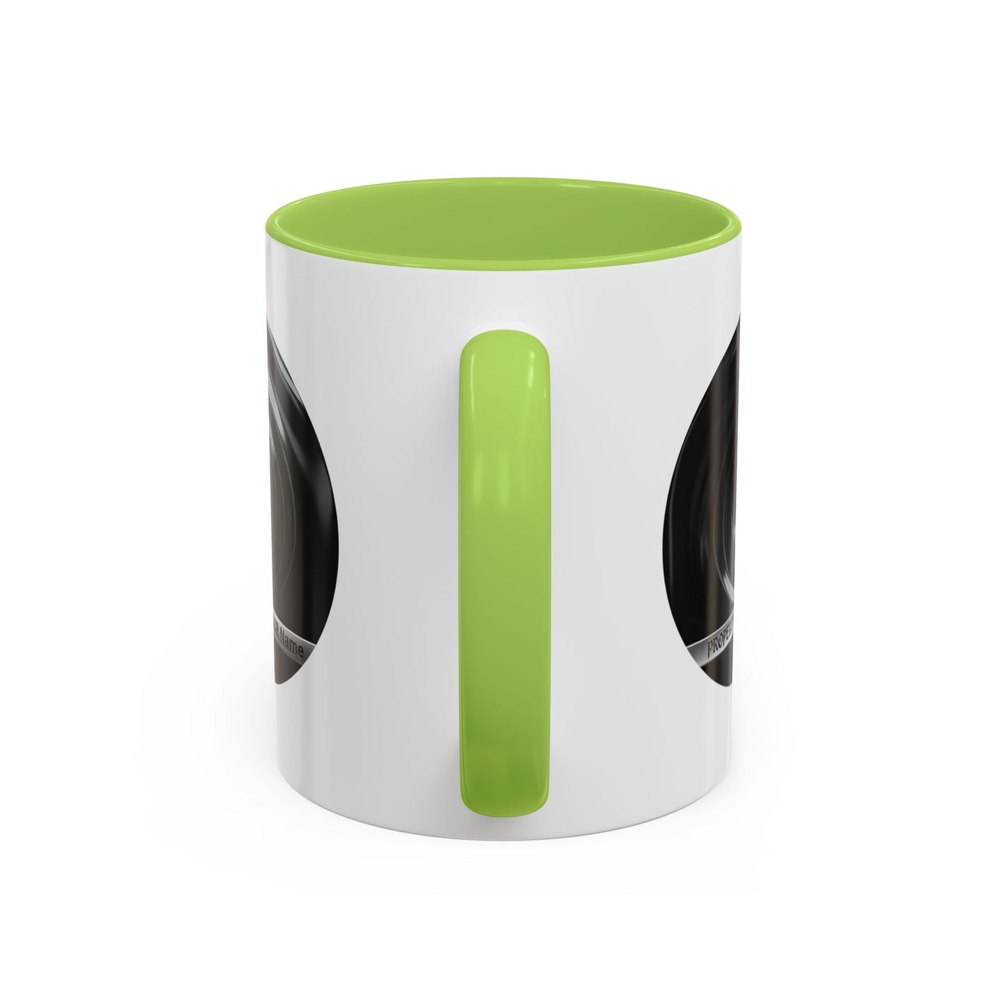 Custom Property Lens Coffee Mug — 'Property of Your Name' Accent Mug
