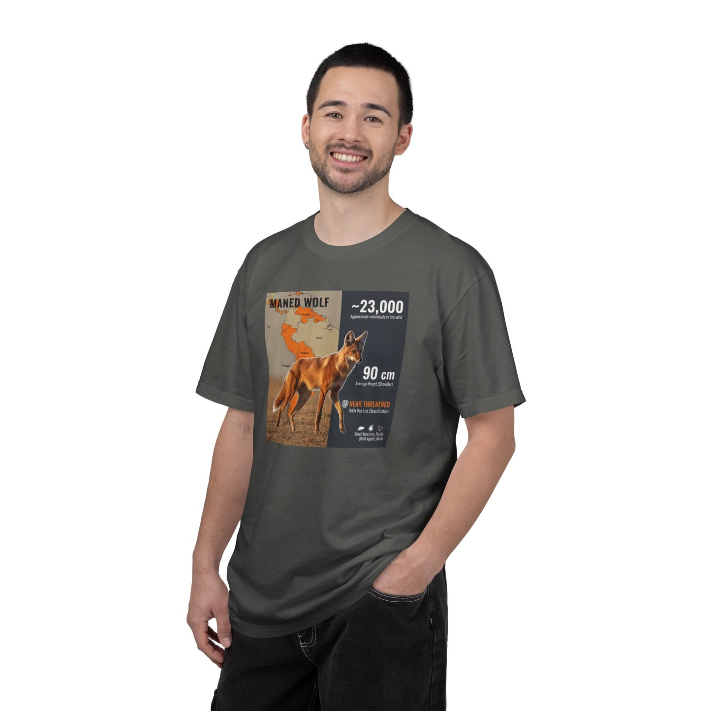 Glitch in the Matrix: Maned Wolf 'Leggy Fox' Surreal T-Shirt
