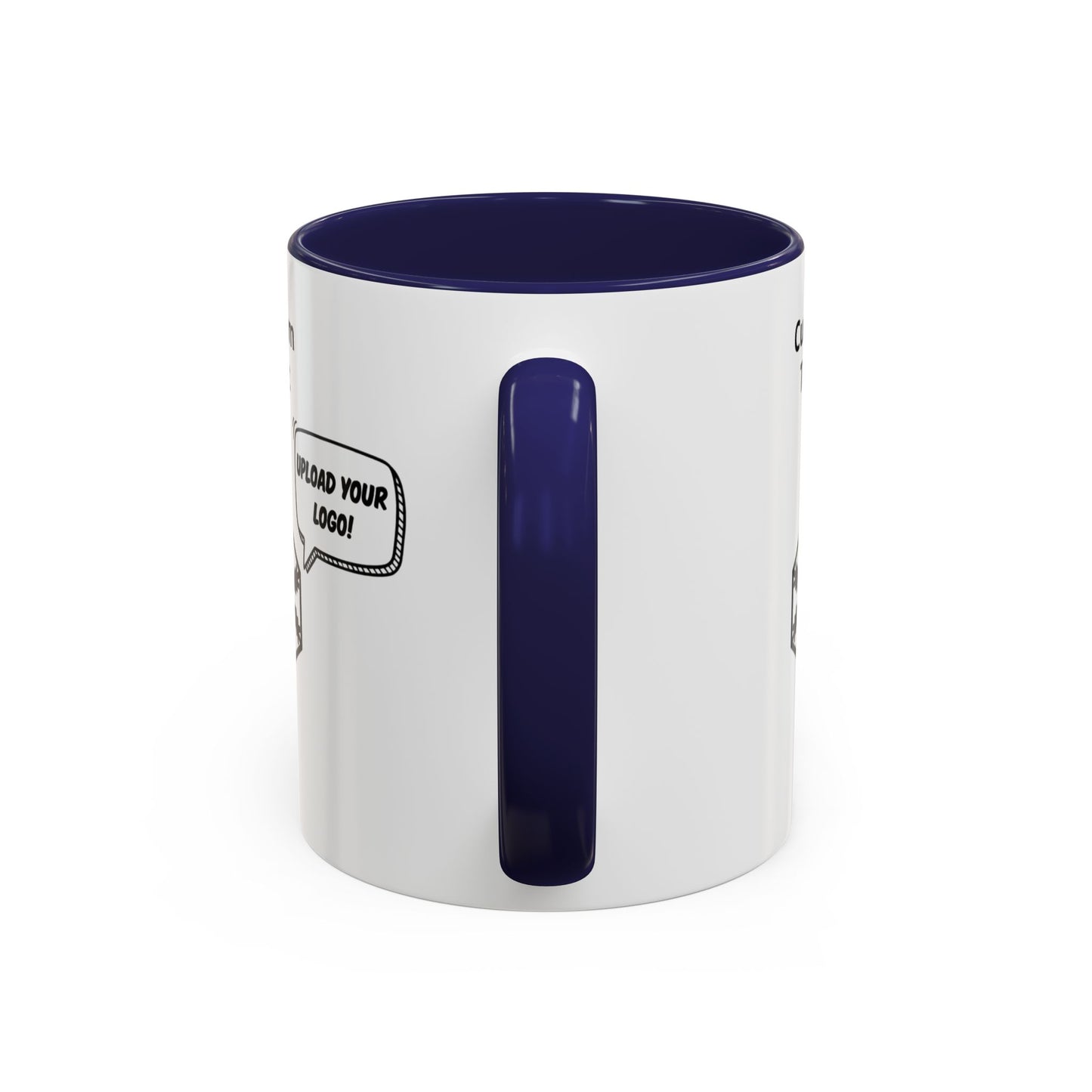 Custom Personalizable Logo Accent Coffee Mug — Personalized 11/15oz Ceramic Mug