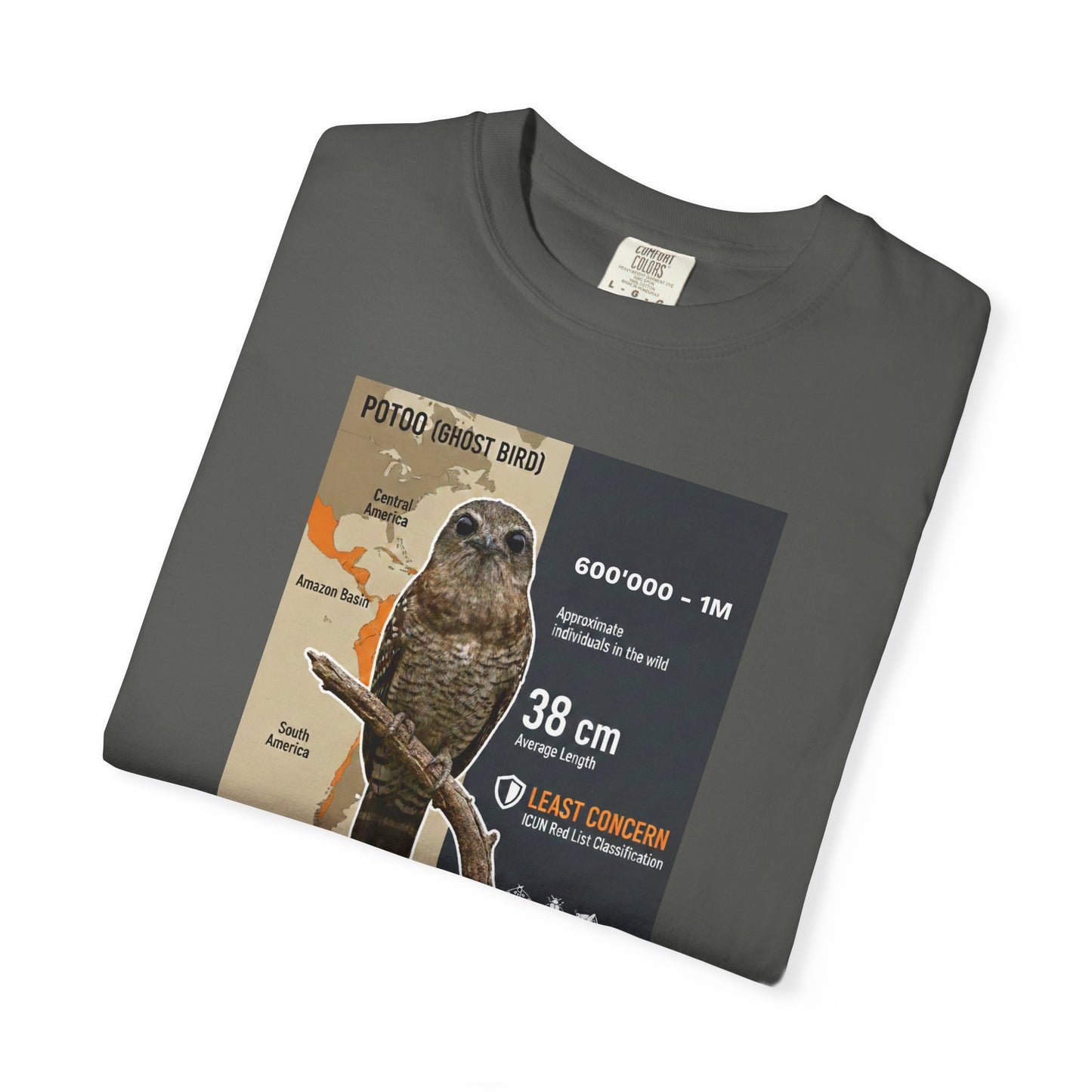 Relatable Mood: Derpy Potoo Bird T-Shirt (Mild Concern)