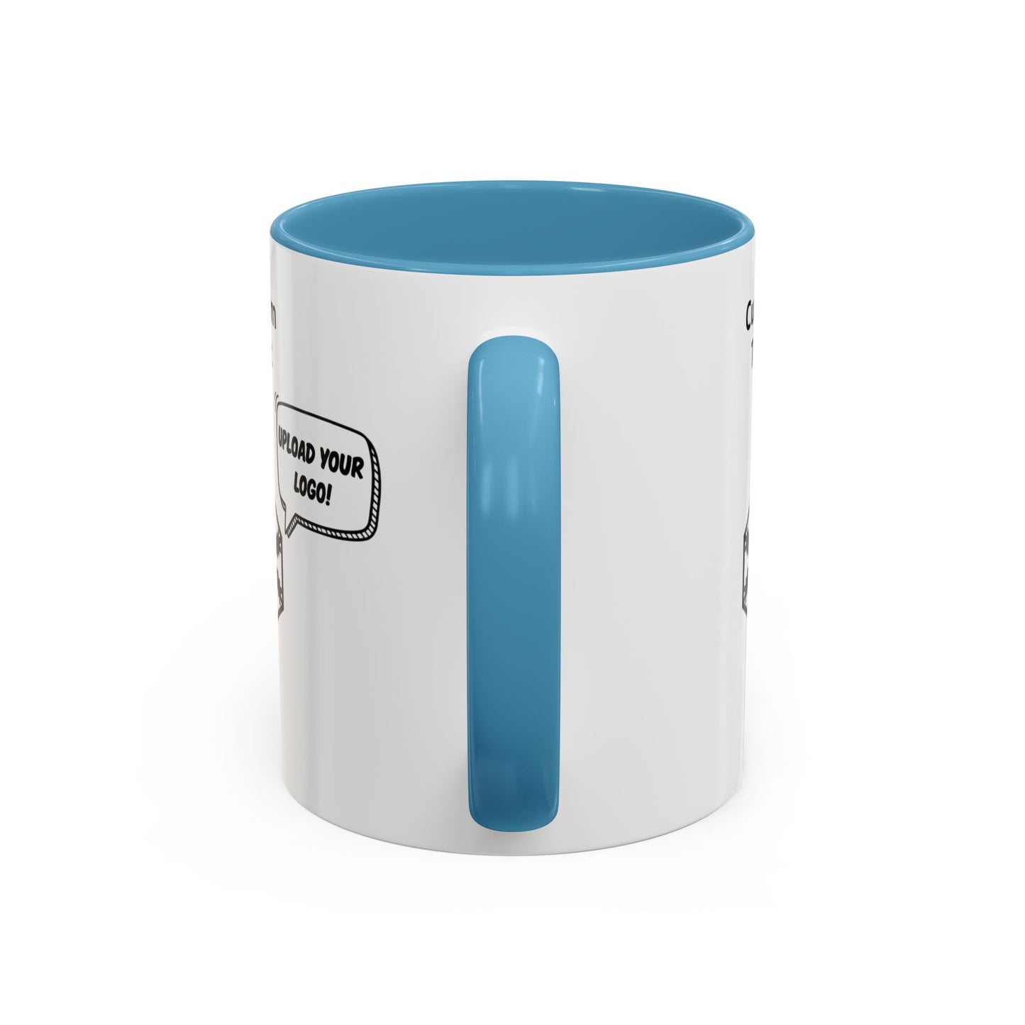 Custom Personalizable Logo Accent Coffee Mug — Personalized 11/15oz Ceramic Mug