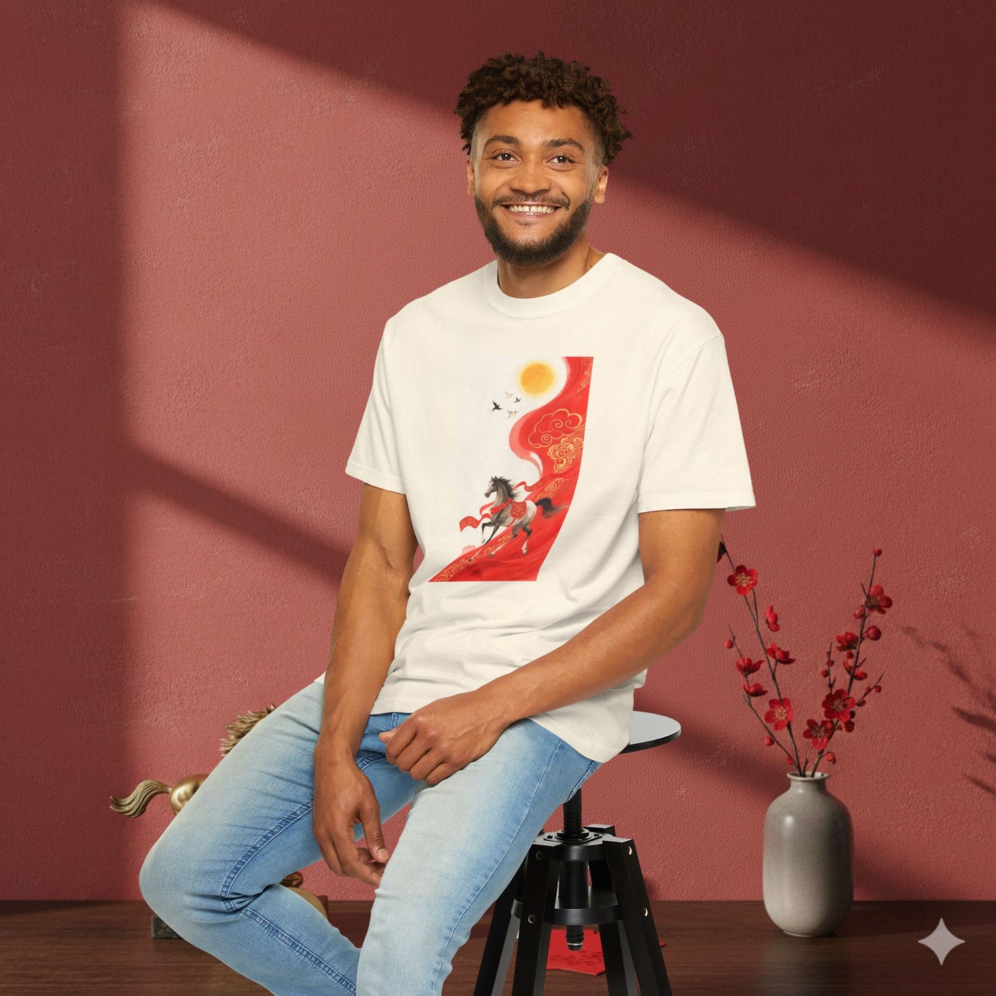 Horse Sunburst Graphic T-Shirt Year of the Horse