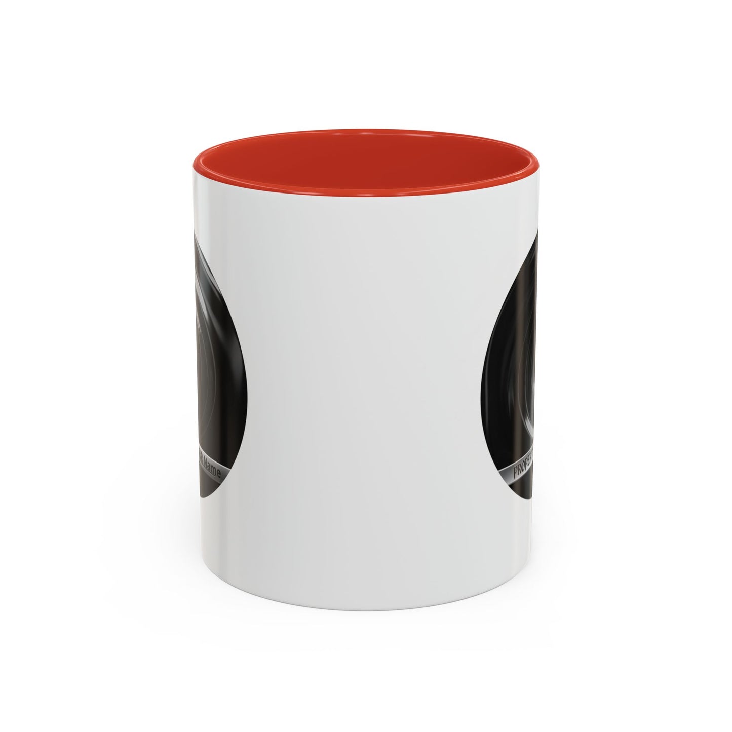 Custom Property Lens Coffee Mug — 'Property of Your Name' Accent Mug