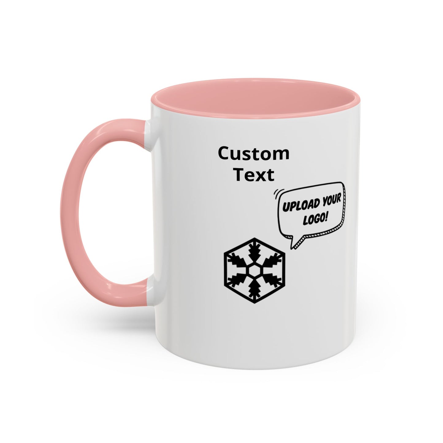 Custom Personalizable Logo Accent Coffee Mug — Personalized 11/15oz Ceramic Mug