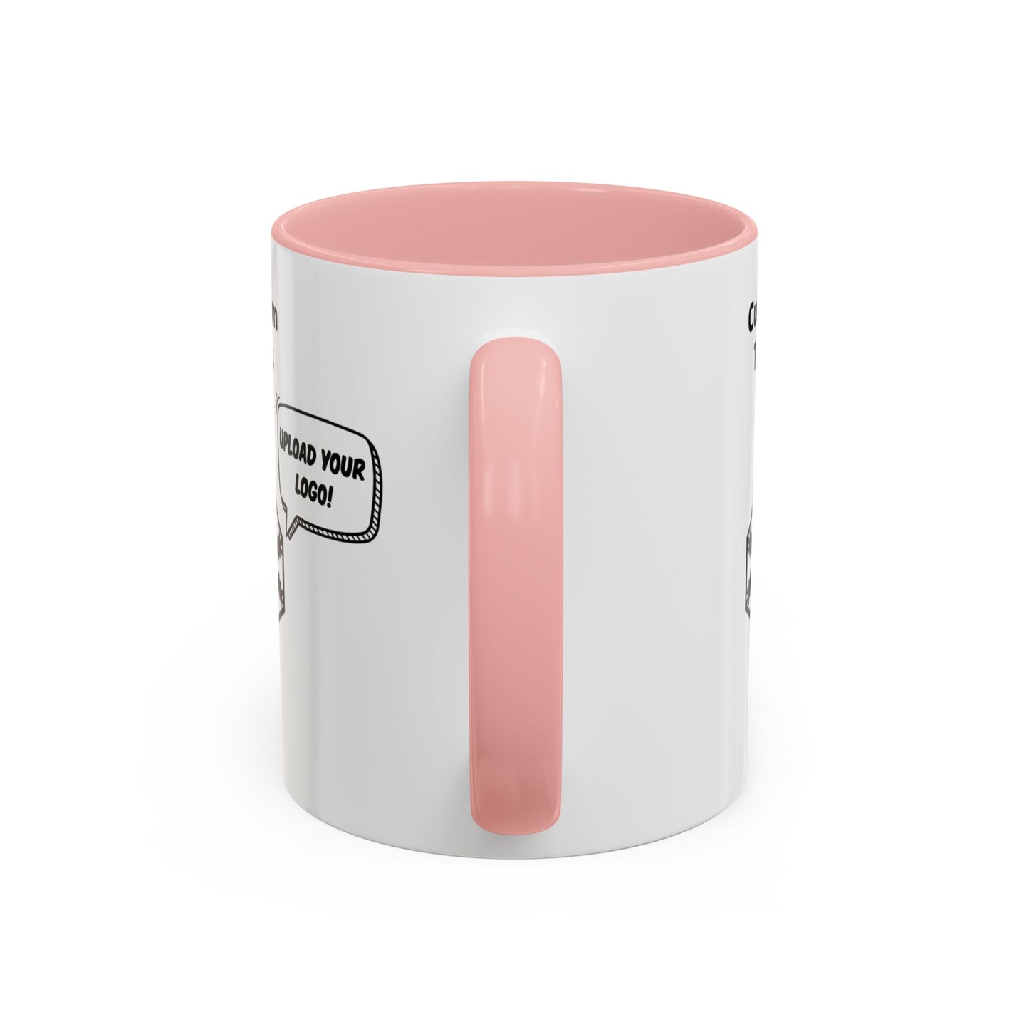 Custom Personalizable Logo Accent Coffee Mug — Personalized 11/15oz Ceramic Mug
