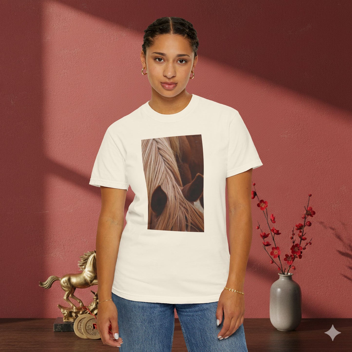 Horse Mane Photo T‑Shirt — Close‑Up Equine Portrait T-Shirt