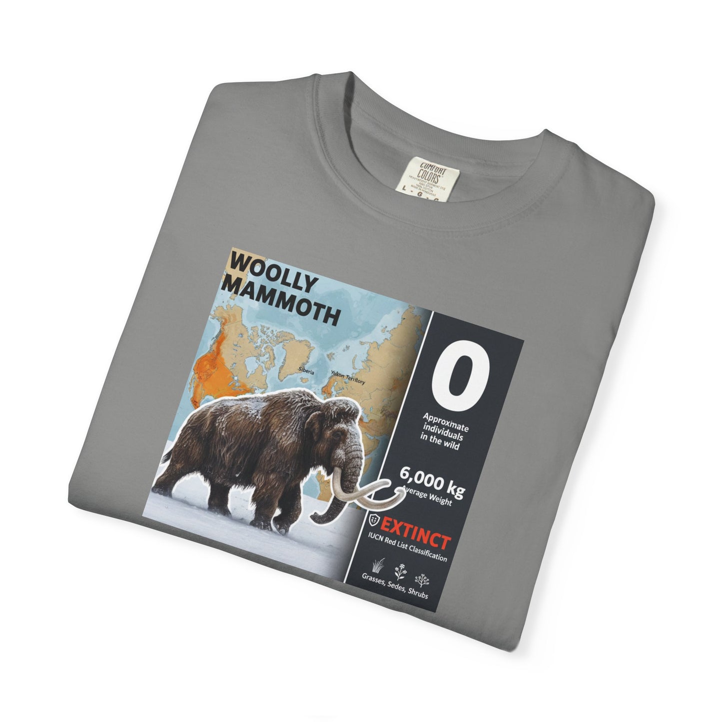 Maximalist Woolly Mammoth Art, Ice Age Natural History Print, De-Extinction Series, Large Scale Prehistoric Wall Decor