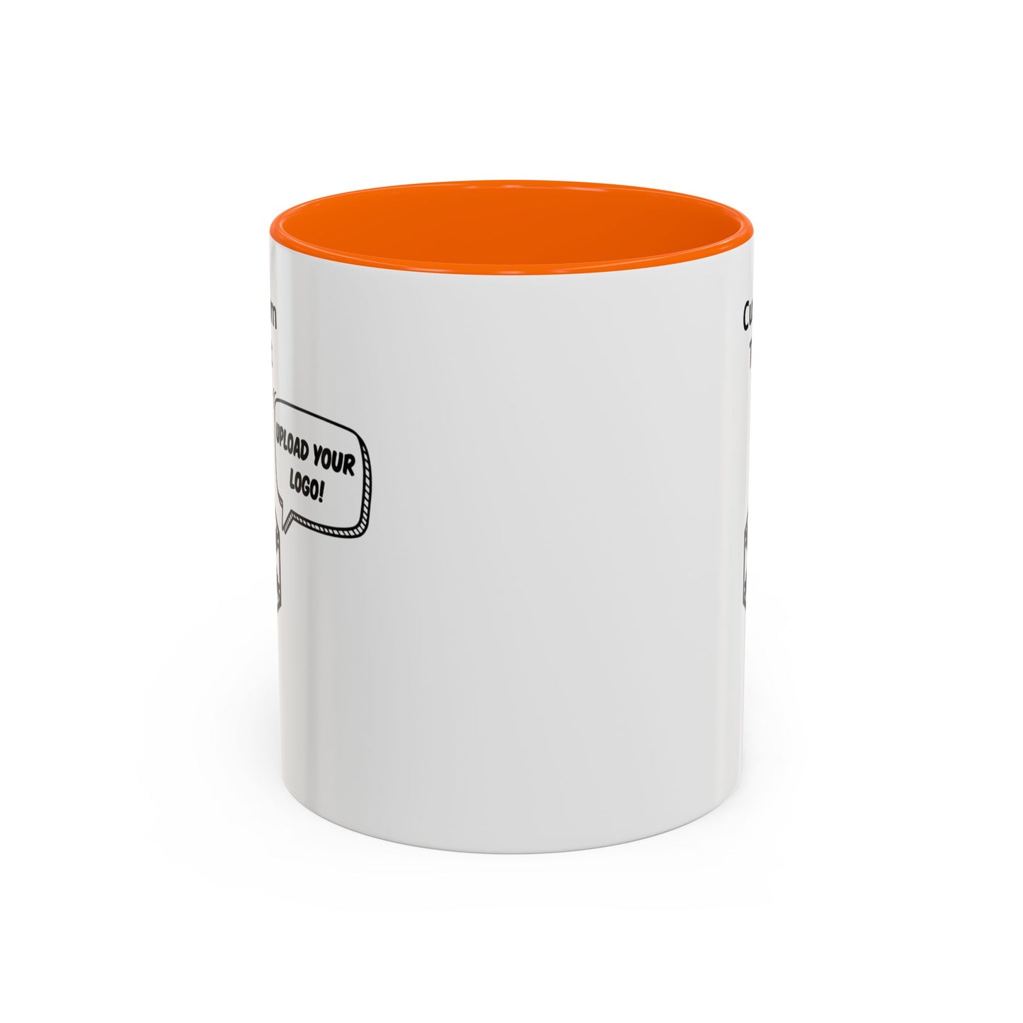 Custom Personalizable Logo Accent Coffee Mug — Personalized 11/15oz Ceramic Mug