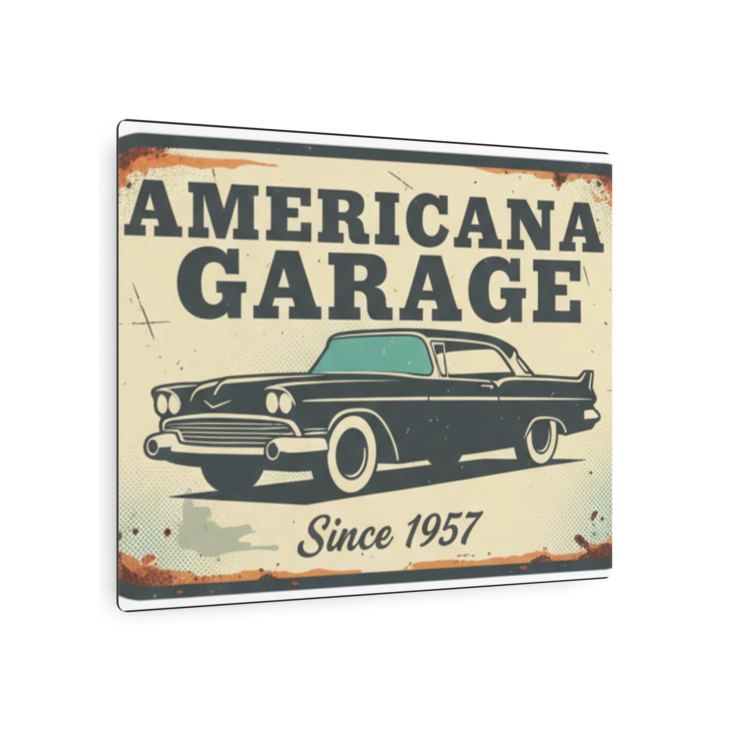 Americana Garage Metal Sign — Vintage Classic Car Wall Decor (Since 1957)