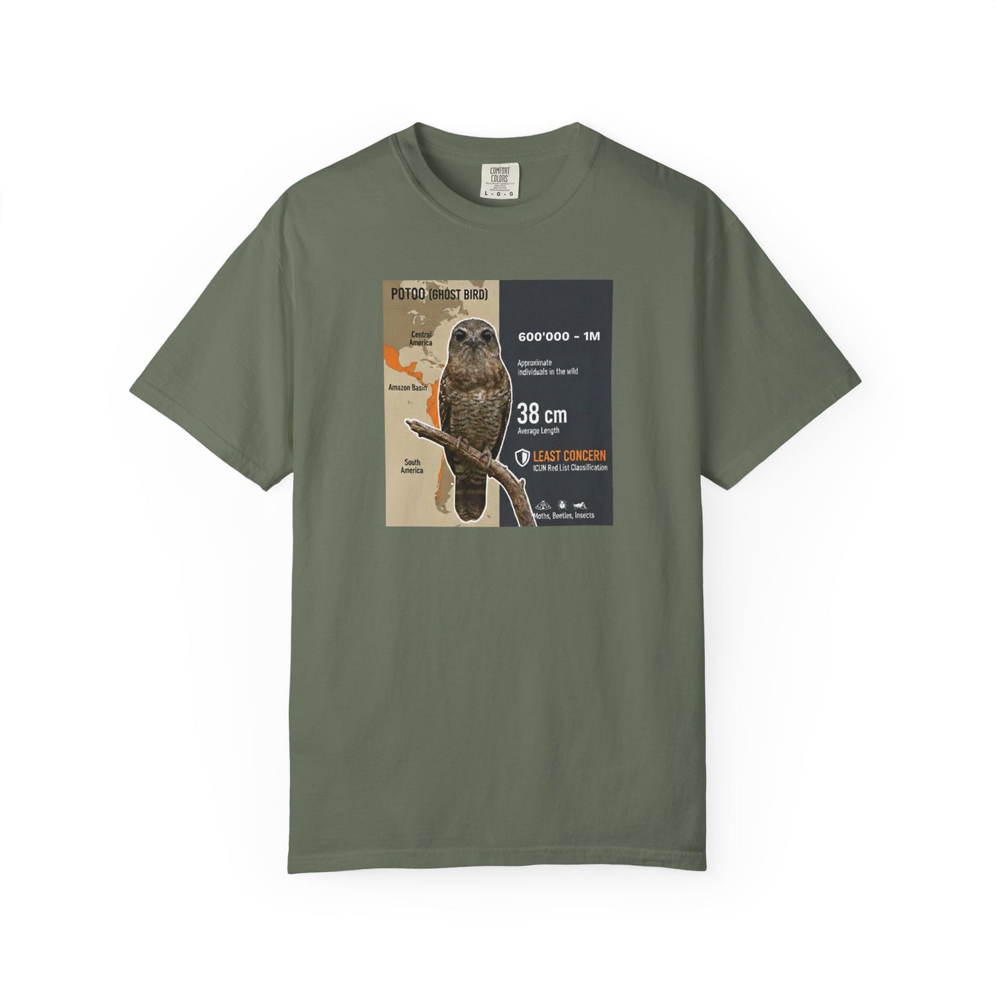 Relatable Mood: Derpy Potoo Bird T-Shirt (Mild Concern)