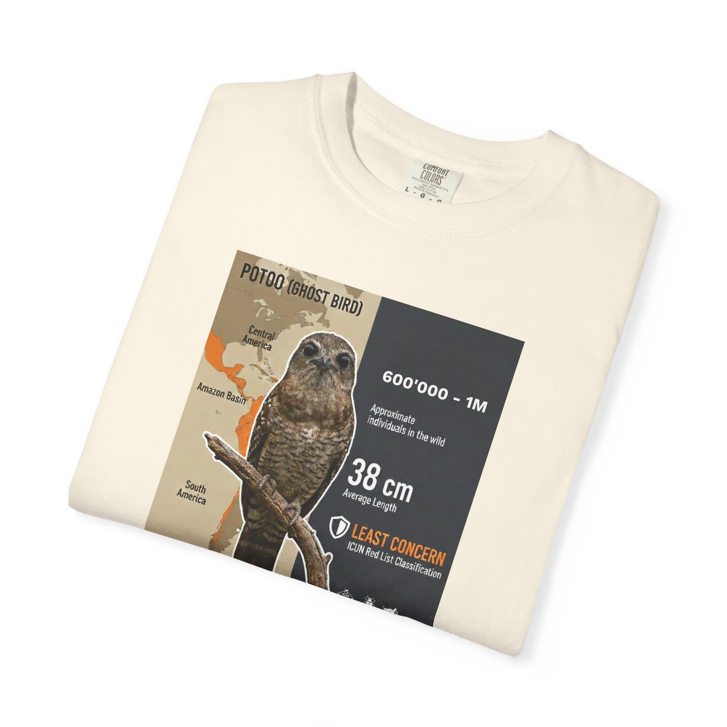 Relatable Mood: Derpy Potoo Bird T-Shirt (Mild Concern)