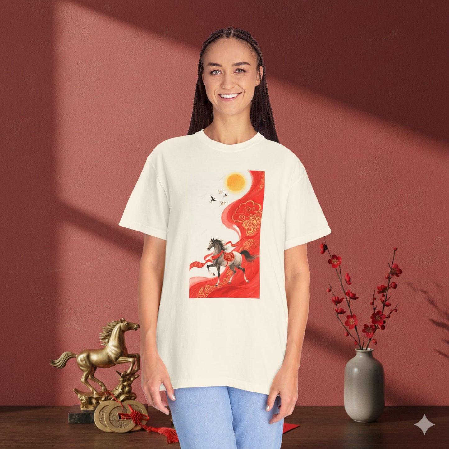 Horse Sunburst Graphic T-Shirt Year of the Horse