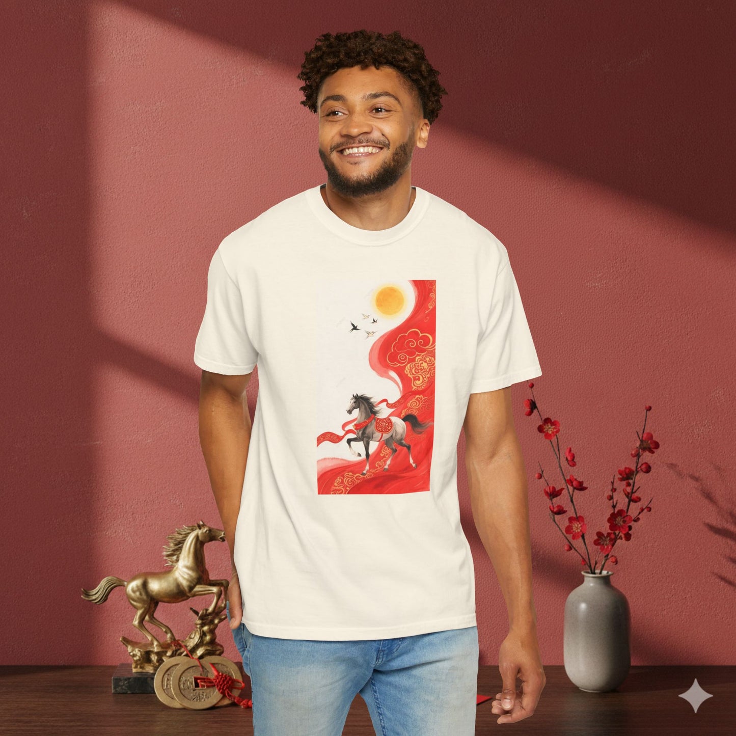 Horse Sunburst Graphic T-Shirt Year of the Horse