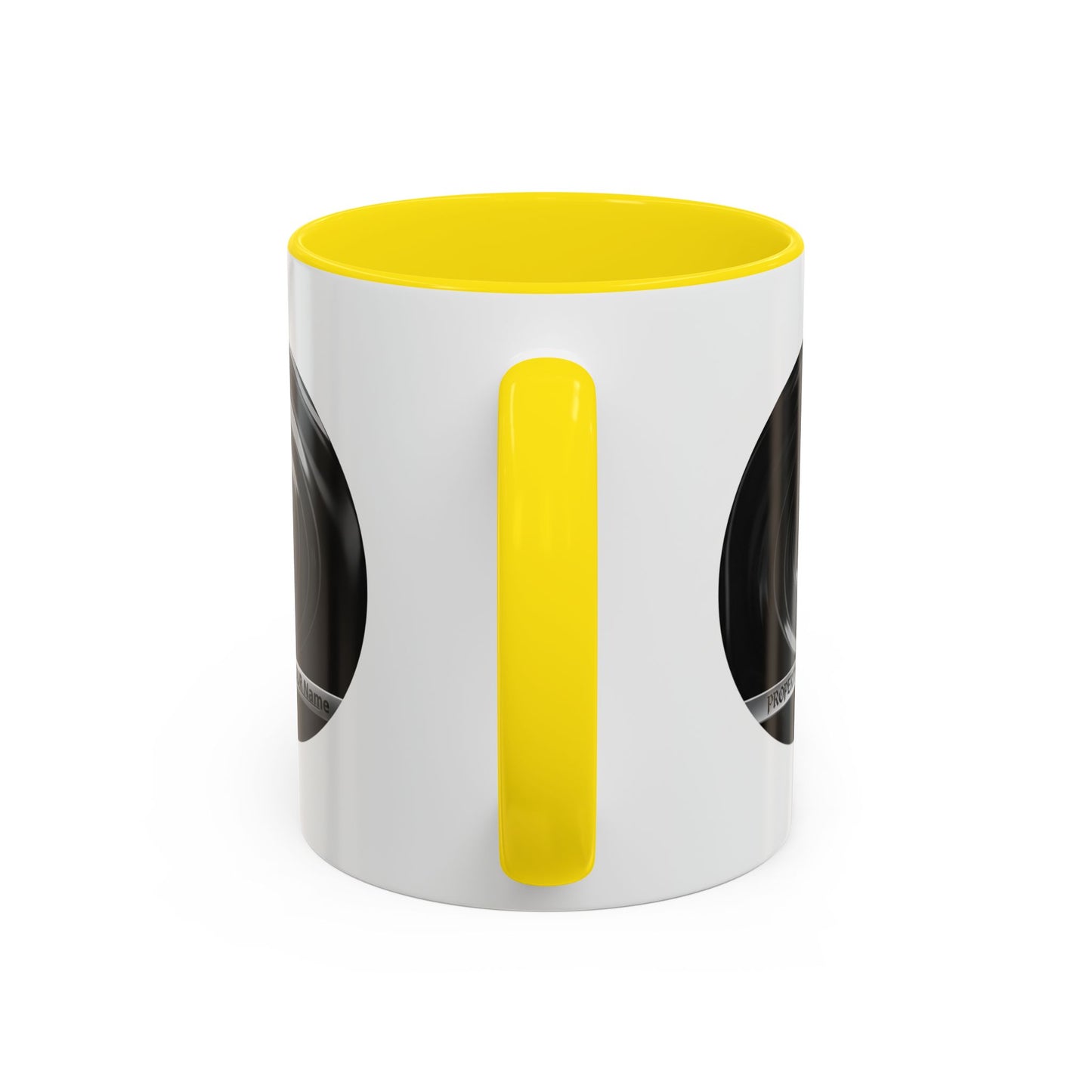 Custom Property Lens Coffee Mug — 'Property of Your Name' Accent Mug